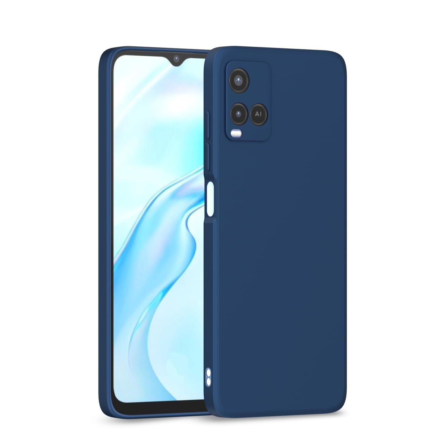 Pikkme  Vivo Y21 2021  Liquid Silicone Back Cover - Blue