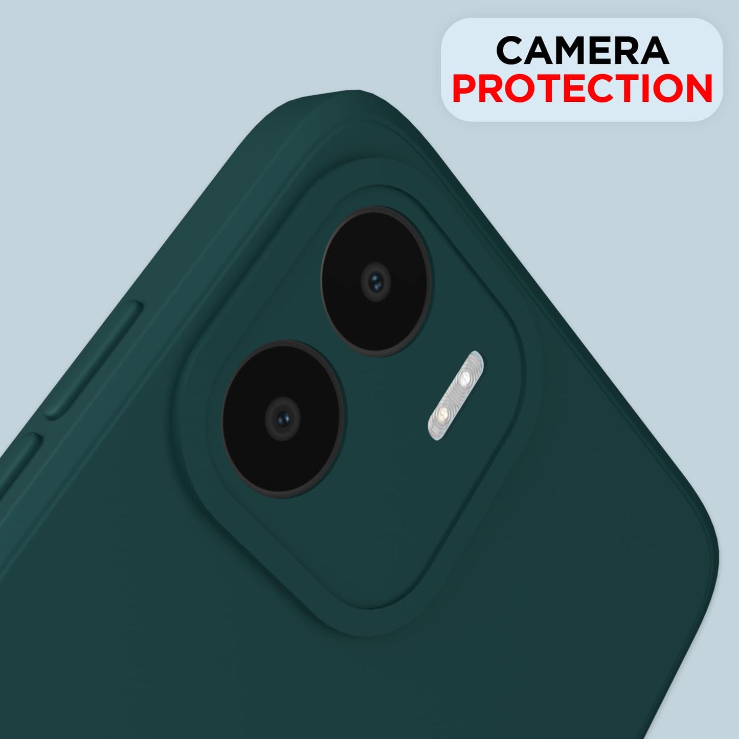 Pikkme  Redmi A1 Liquid Silicone Back Cover (Green)