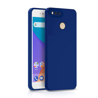 Pikkme Mi A1 Liquid Silicone blue back cover