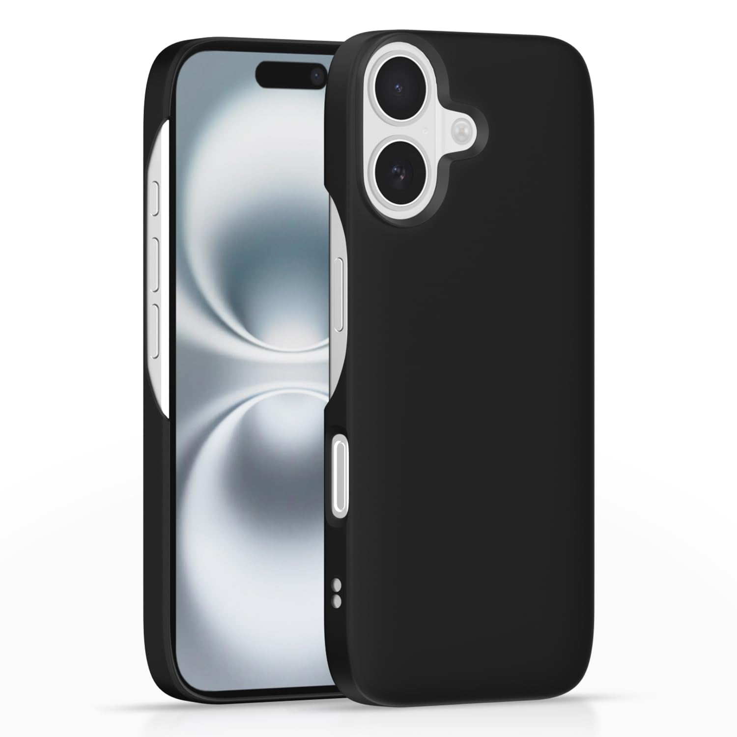 Pikkme  iPhone 16 SideCut Back Cover (Black)