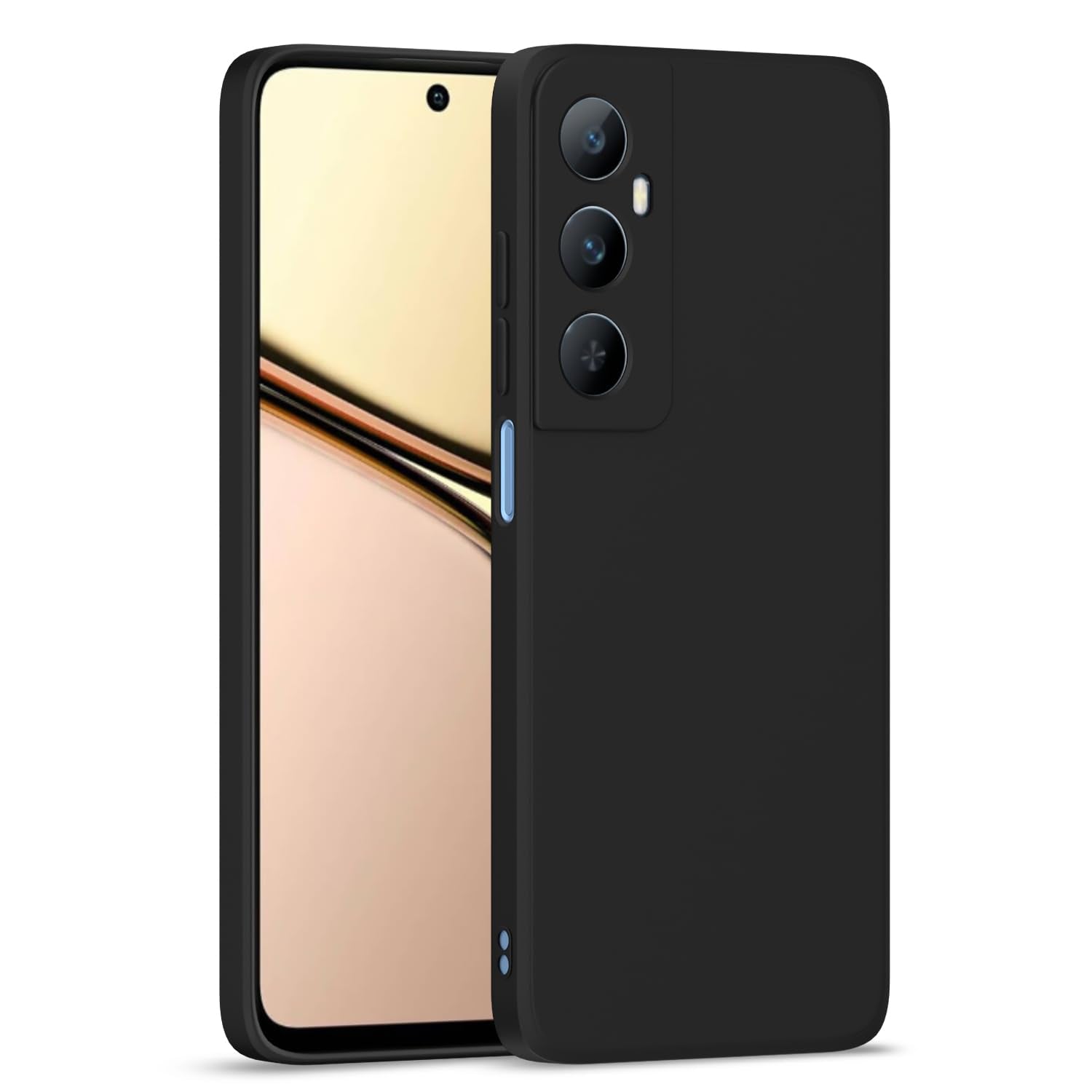 Realme C65 4G Matte phone cover in black by Pikkme