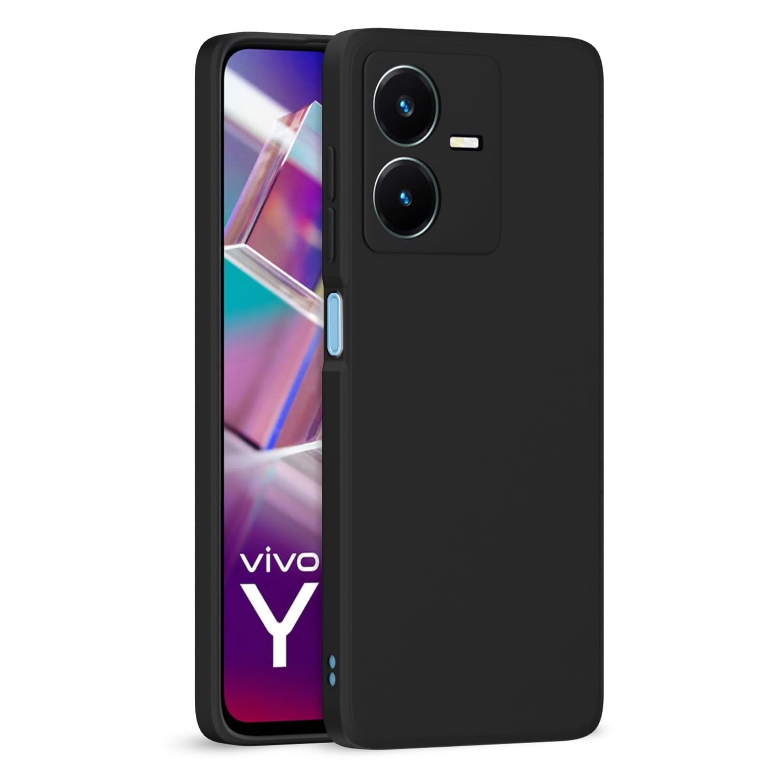 Pikkme black mobile cover for Vivo Y22