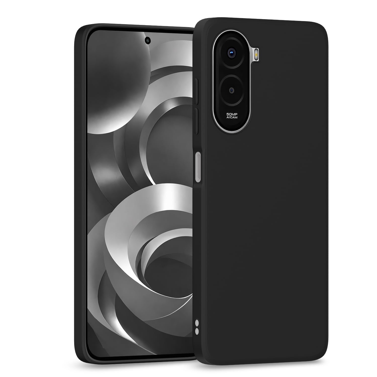 Black phone cover for Poco M7 Plus 5G – Pikkme