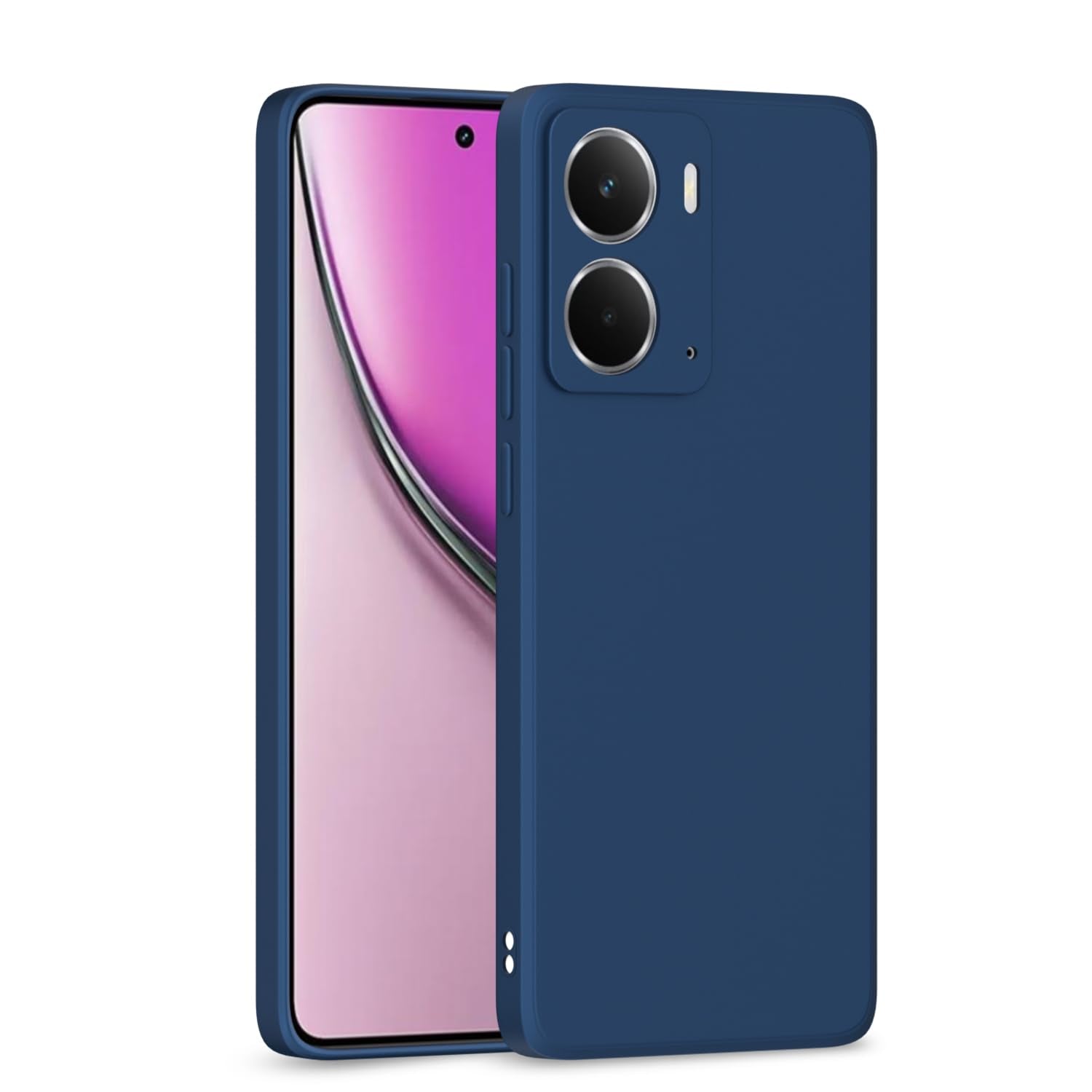 Pikkme Realme P3 5G Liquid Silicone Back Cover  - Blue