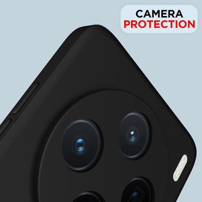 Pikkme Vivo X200 5G Liquid Silicone Back Cover (Black)