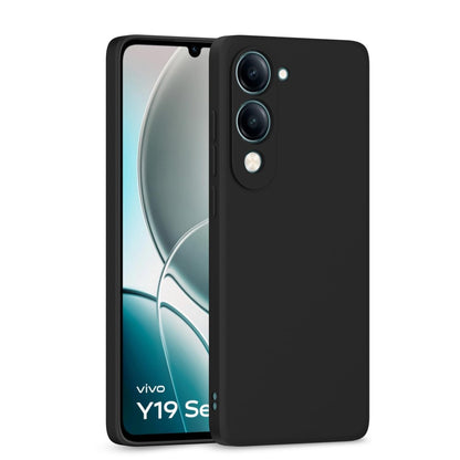 Pikkme Vivo Y19e / Y04 4G / Y29s 5G Liquid Silicone Back Cover  - Black