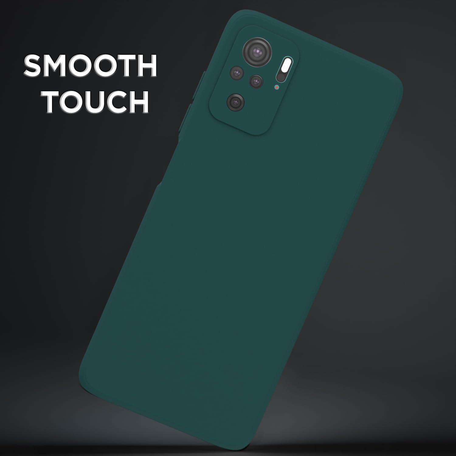Pikkme Redmi Note 10 / Redmi Note 10S Soft Matte Silicone Shockproof Case (Green)