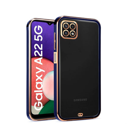 Pikkme Samsung A22/F42 5G Chrome blue mobile back cover