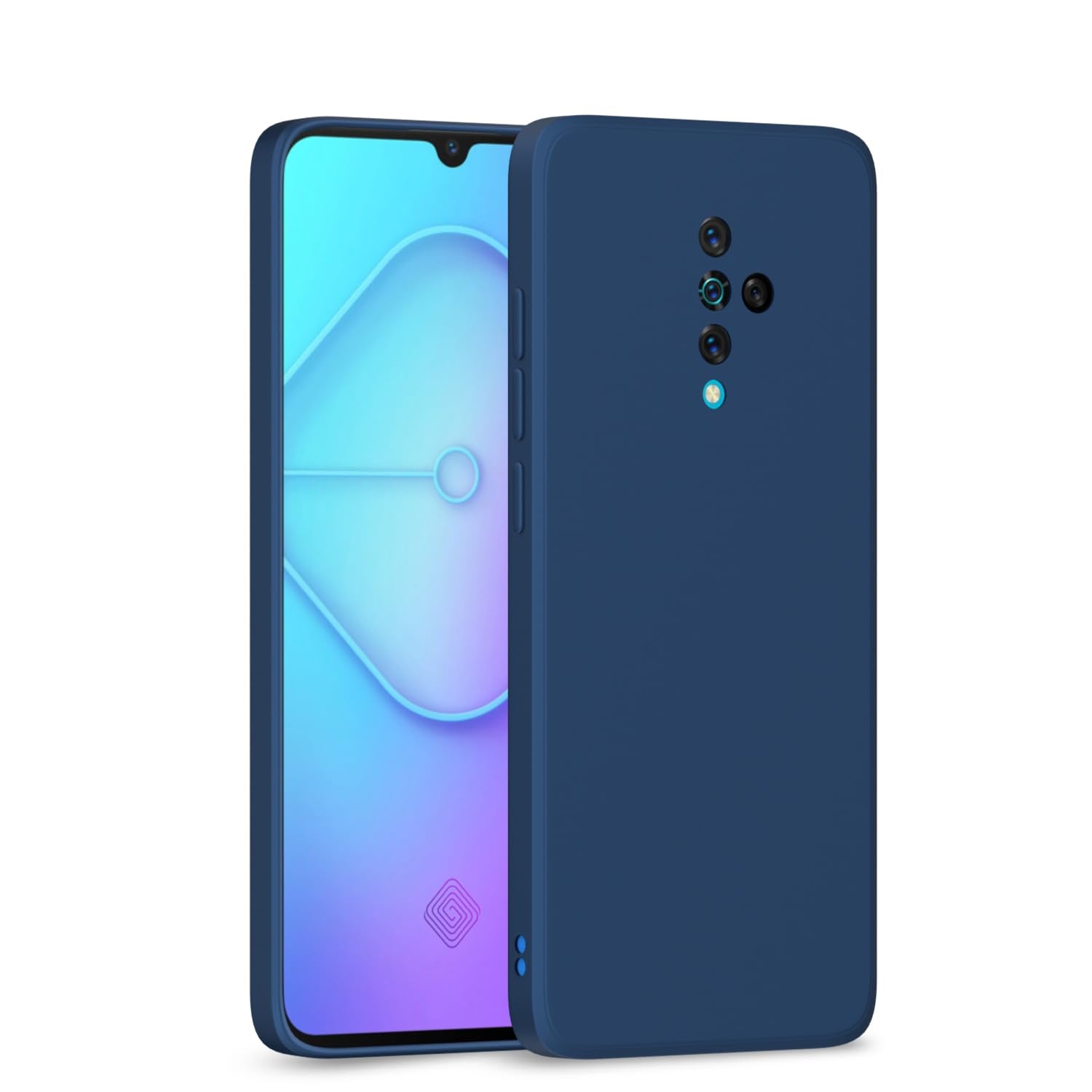Pikkme  Vivo S1 Pro  Liquid Silicone Back Cover - Blue