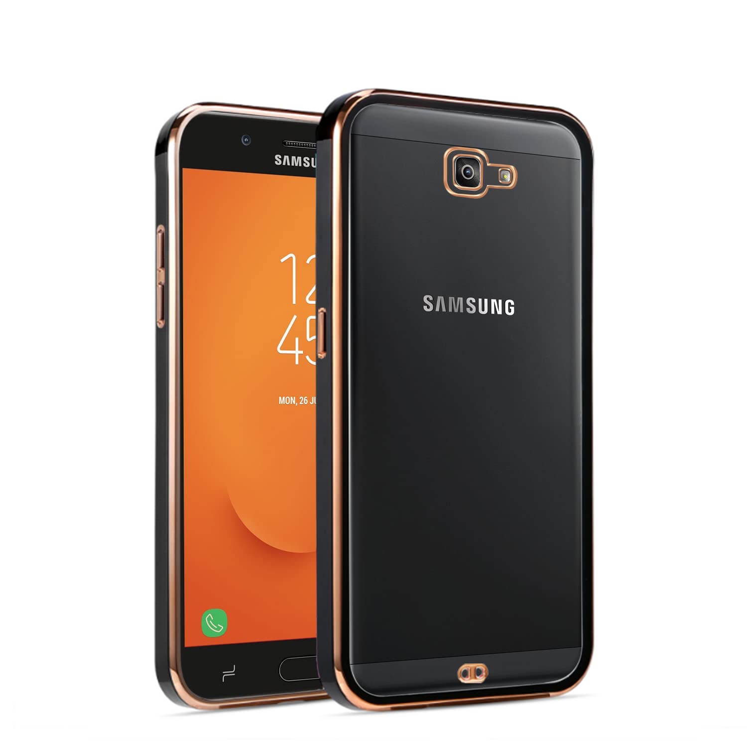 Pikkme black back cover for Samsung J7 Prime