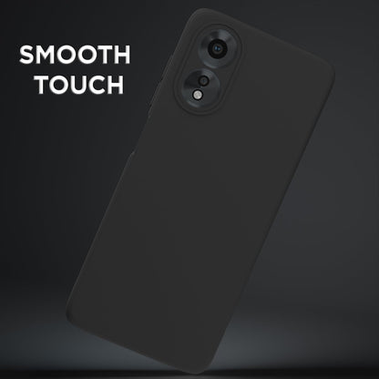 Pikkme Oppo A38 Liquid Silicone Back Cover (Black)