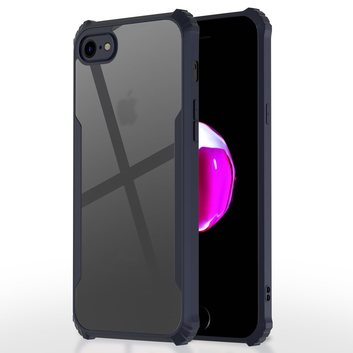 Pikkme iPhone 7/8 Shockproof Eagle Clear Transparent Back Cover (Blue)