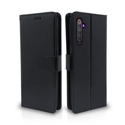 Pikkme Realme 6 Pro Vintage Flip Cover (Black)