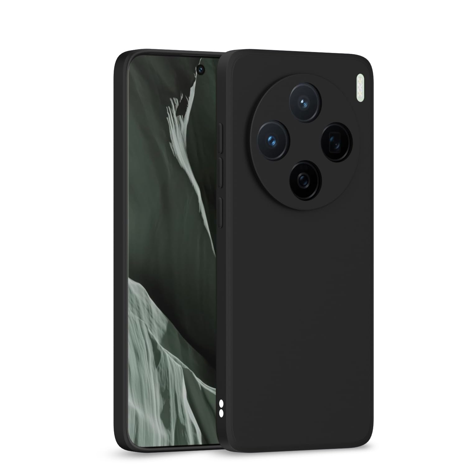Pikkme Vivo X200 5G Liquid Silicone Back Cover (Black)