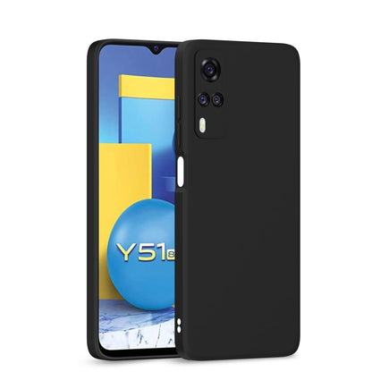 Pikkme  Vivo Y31 / Y51A / Y51 / Y51i  Liquid Silicone Back Cover - Black
