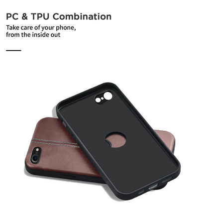 iPhone SE 2020/2022 Leather back cover in brown by Pikkme – photo 3