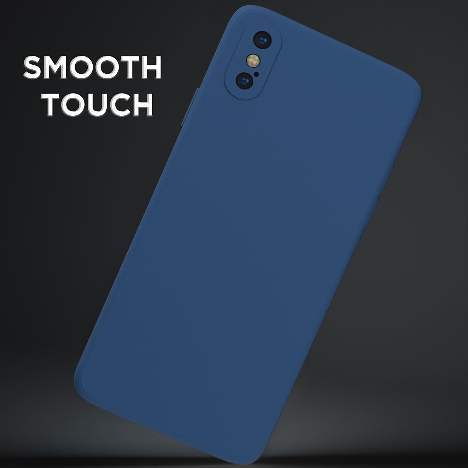 Pikkme iPhone X/XS Soft Matte Liquid Silicone Slim Back Cover | Blue