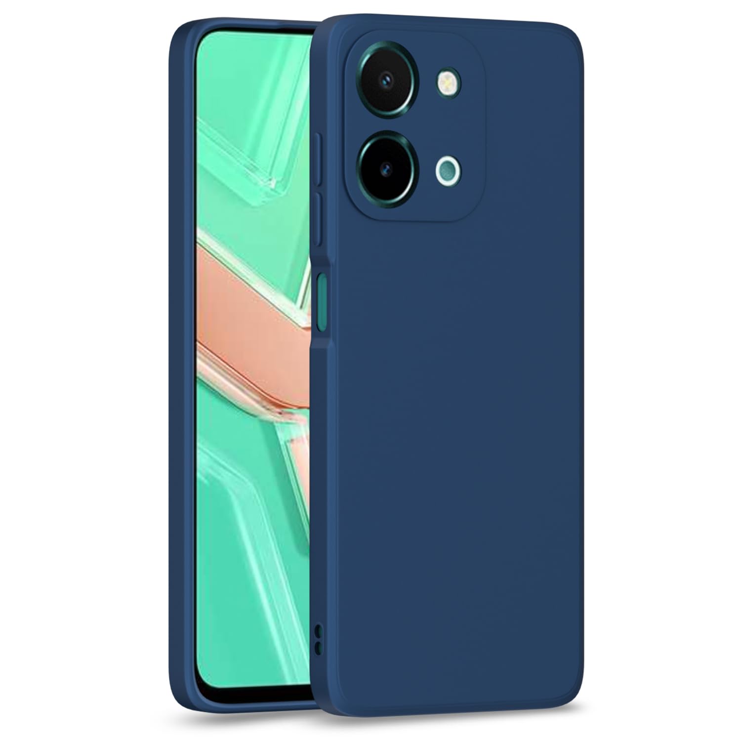 Blue Matte phone cover for Vivo Y28 4G – Pikkme