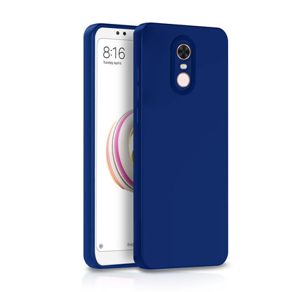 Redmi Note 5 Liquid Silicone mobile back cover in blue by Pikkme