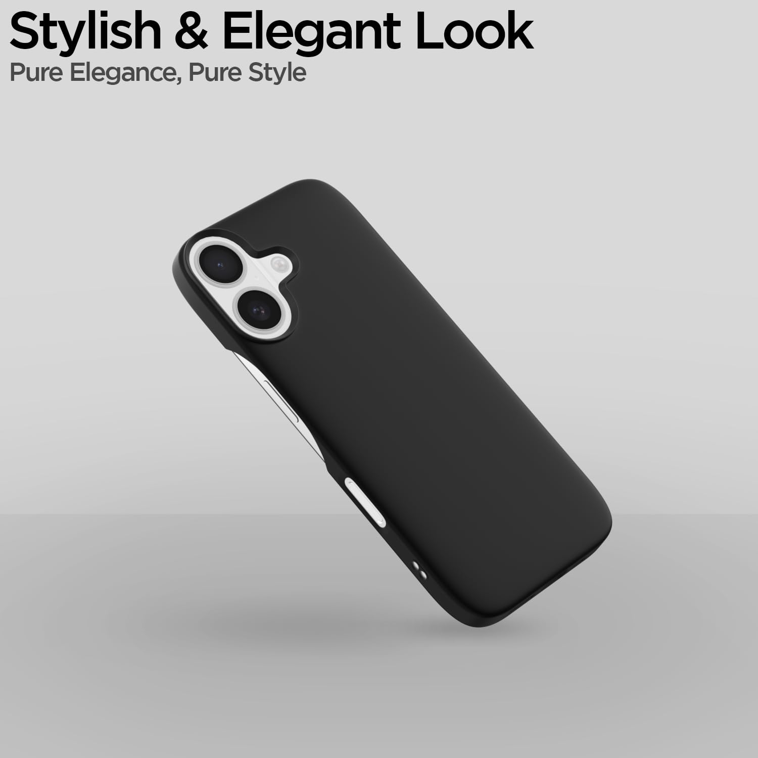 Pikkme  iPhone 16 SideCut Back Cover (Black)