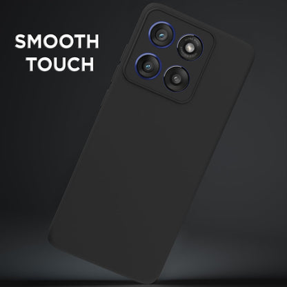 Pikkme Motorola Moto Edge 60 Stylus 5G Soft Matte Silicone Shockproof Case (Black)