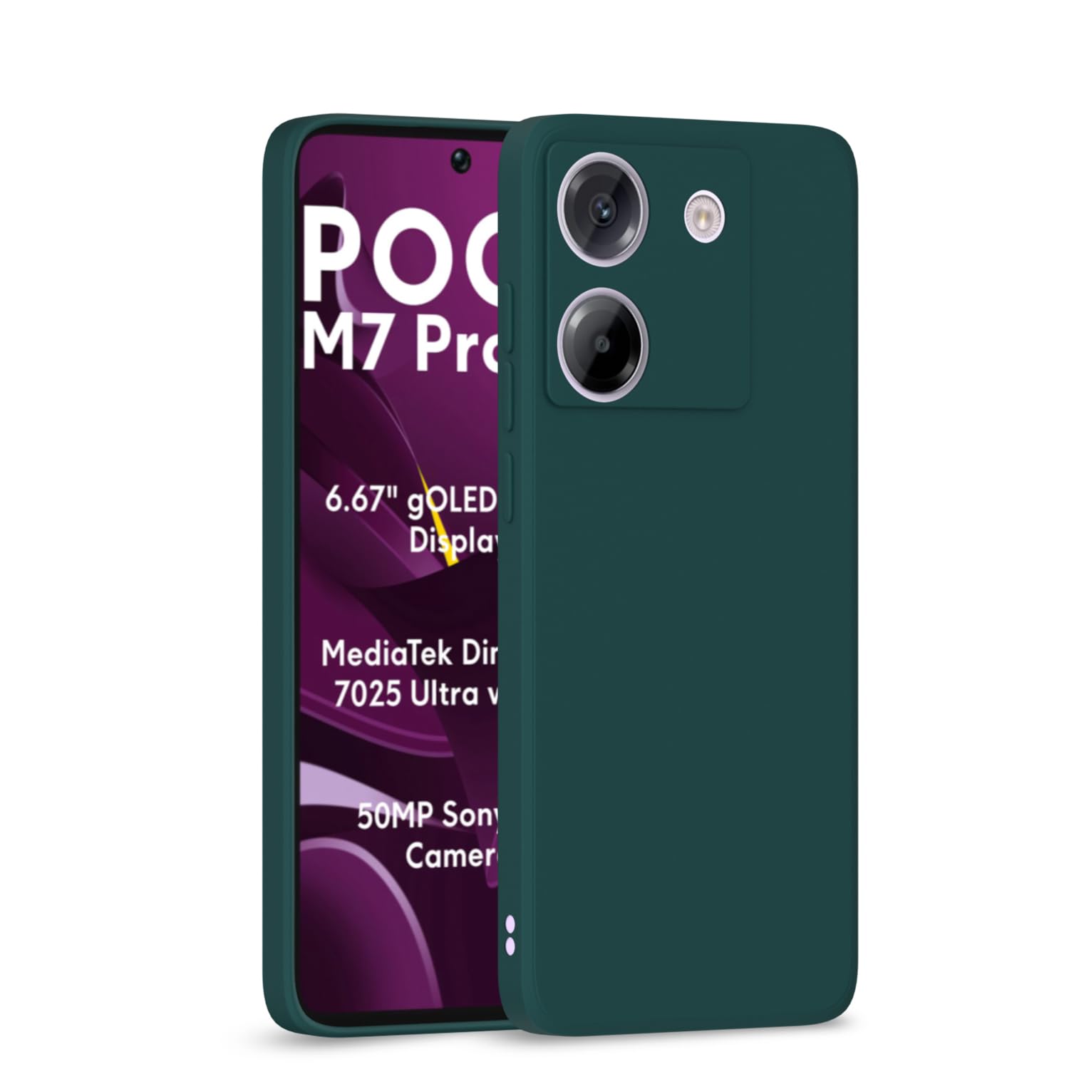 Green Matte mobile cover for Poco M7 Pro 5G – Pikkme