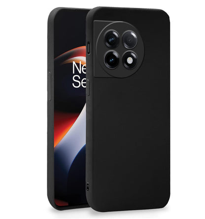Pikkme black Matte mobile back cover for OnePlus 11R 5G
