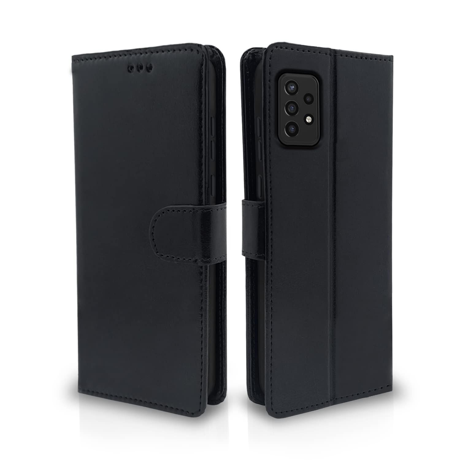 Pikkme Samsung A72 black mobile flip cover