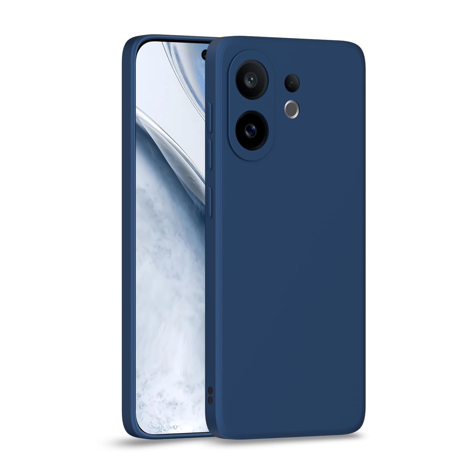 Pikkme blue Matte mobile back cover for Vivo X200 FE 5G