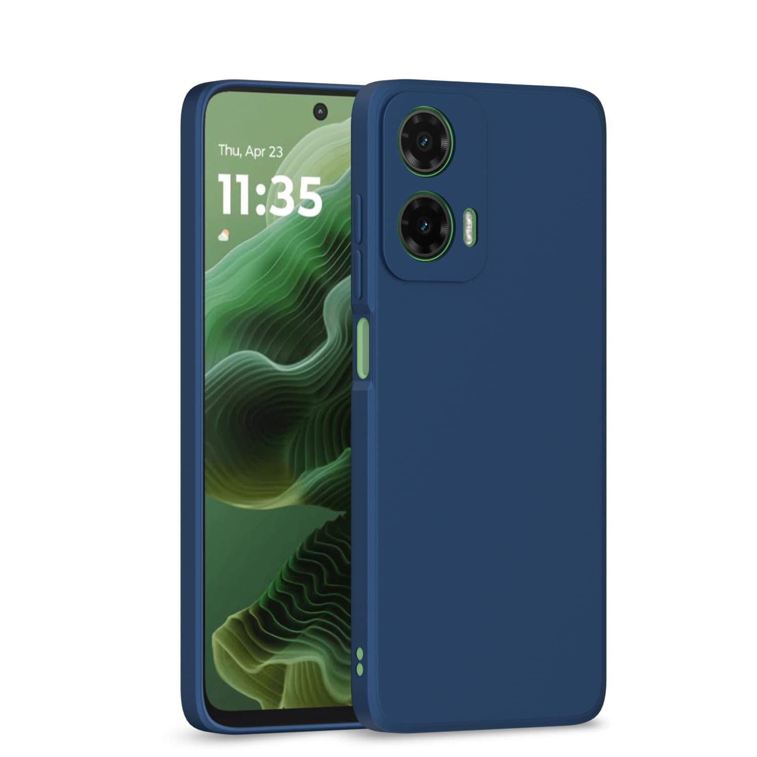 Moto G35 5G Matte mobile back cover in blue by Pikkme