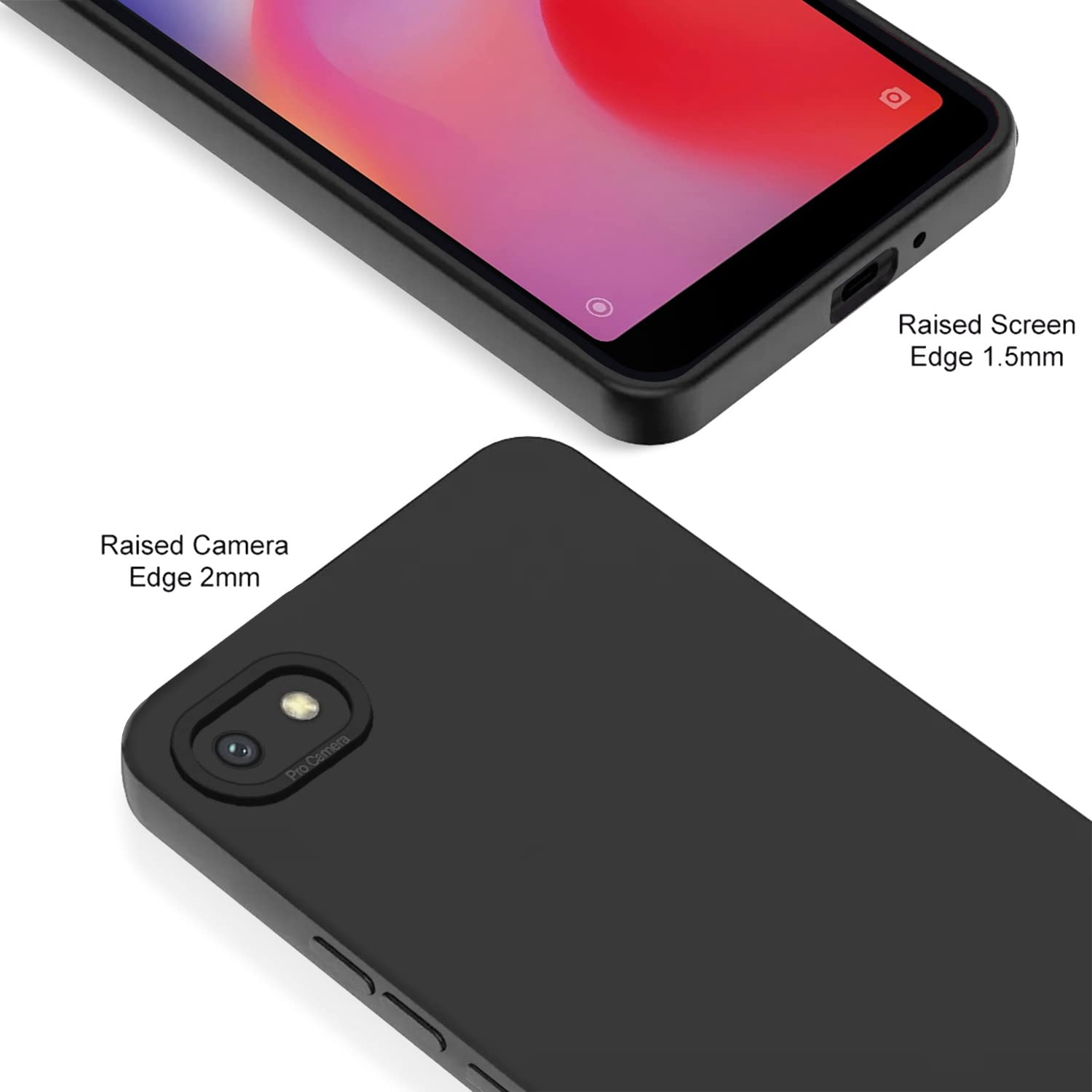 Redmi 6A Liquid Silicone mobile back cover in black by Pikkme – photo 2