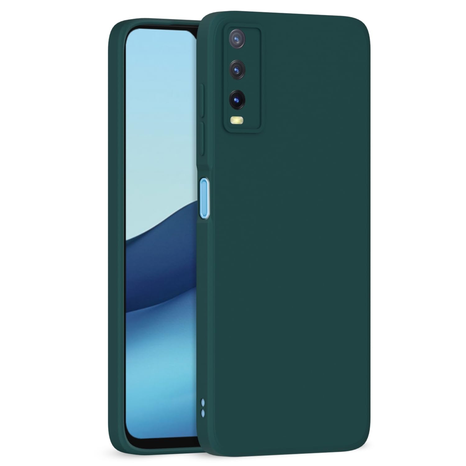 Pikkme green Liquid Silicone mobile back cover for Vivo Y12s/Y20/Y20i/Y20G