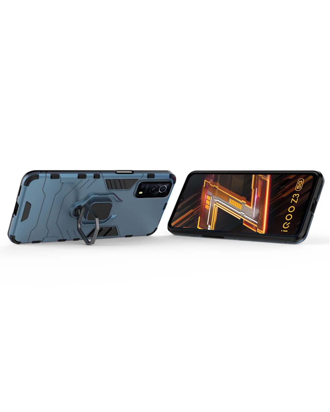 iQOO Z3 5G D5 Tough Armor phone cover in blue by Pikkme – photo 4
