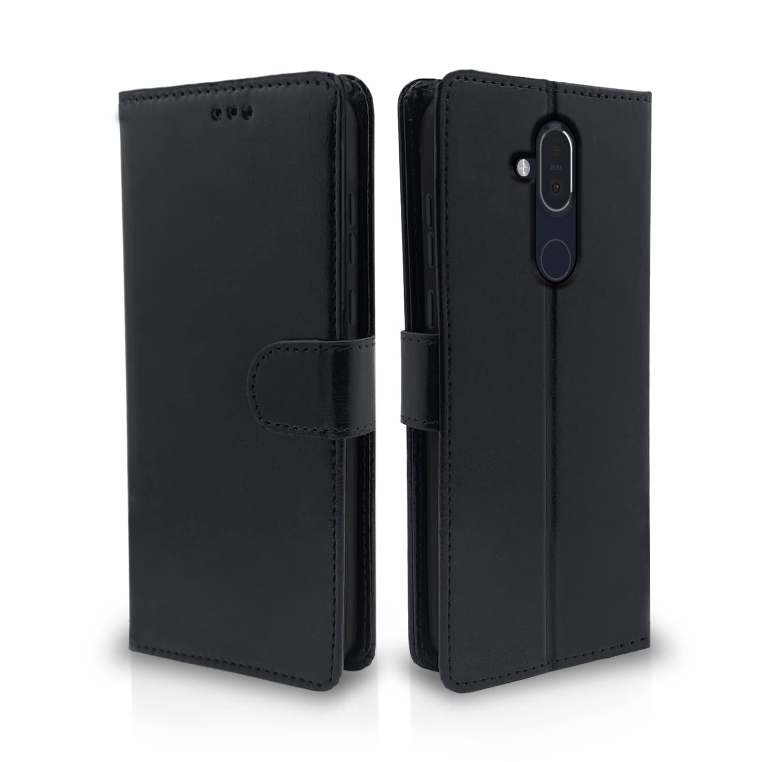 Pikkme Nokia 8.1 black mobile flip cover