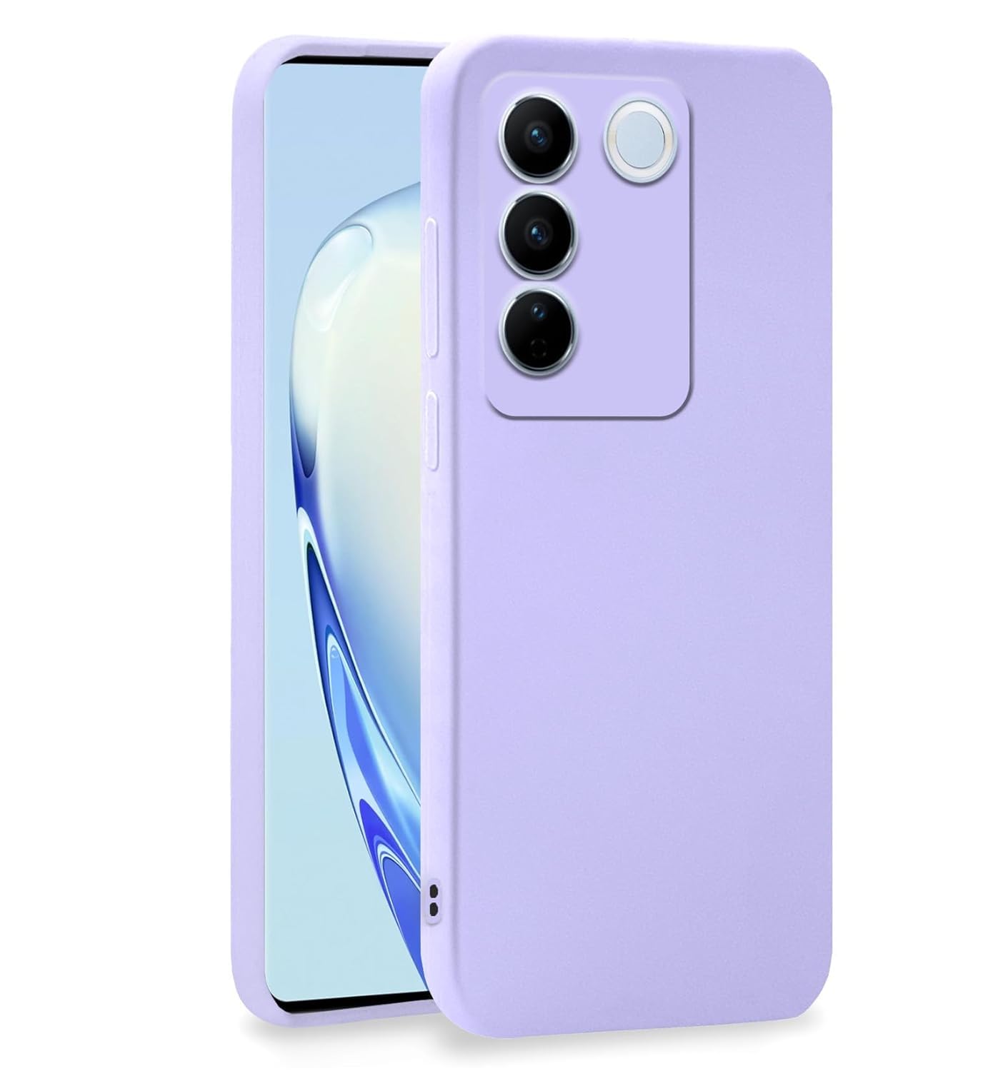 Pikkme purple Liquid Silicone back cover for Vivo V27/V27 Pro 5G