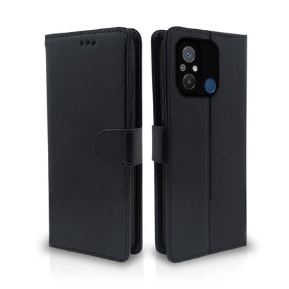 Pikkme Redmi 12C Vintage Flip Cover | Black