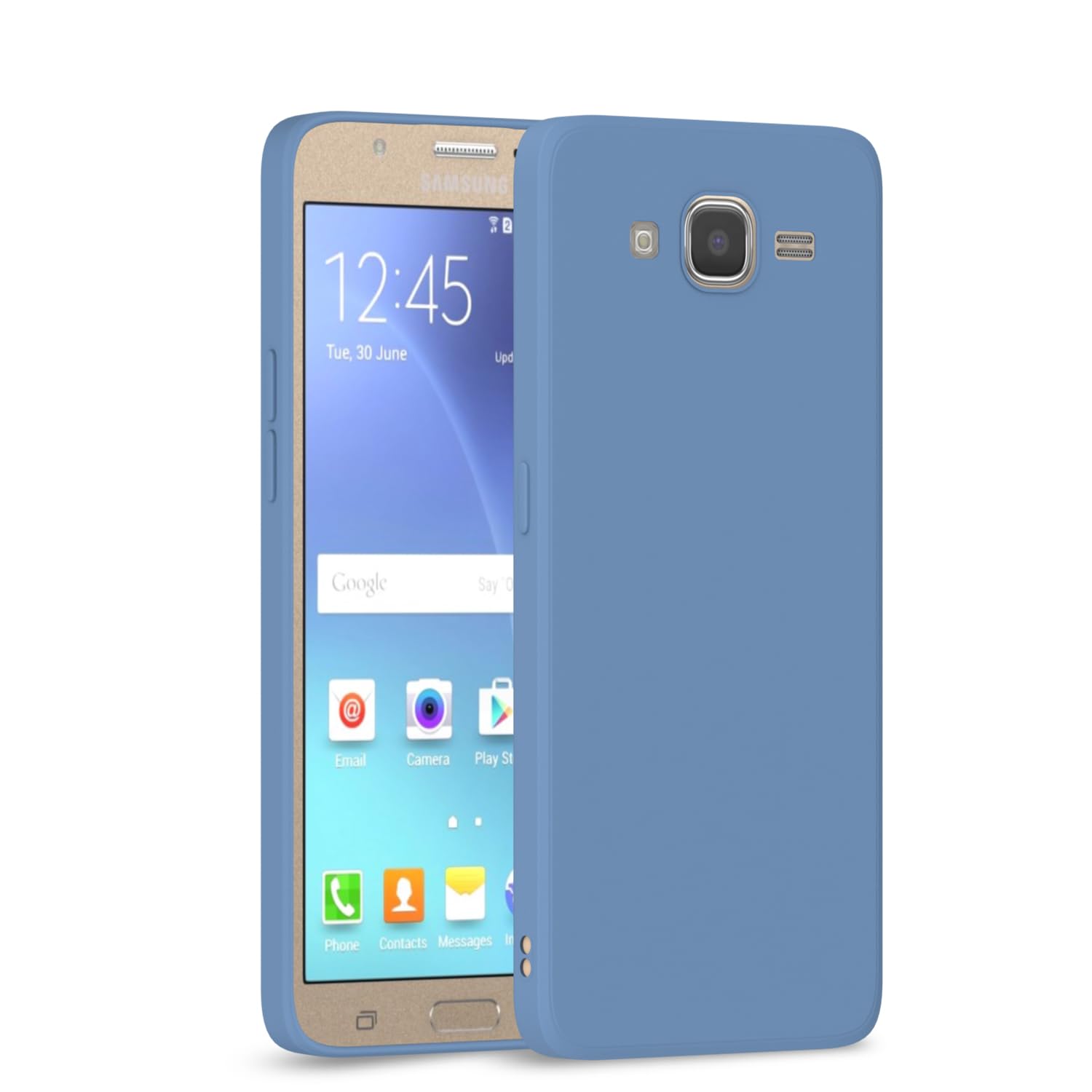Pikkme  Samsung Galaxy J7 2015 / J7 / J7 Nxt  Liquid Silicone Back Cover Aqua - Blue