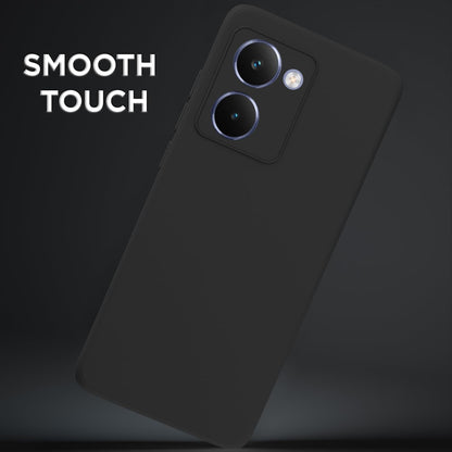 Pikkme Realme P3 Ultra 5G Soft Matte Silicone Shockproof Case (Black)