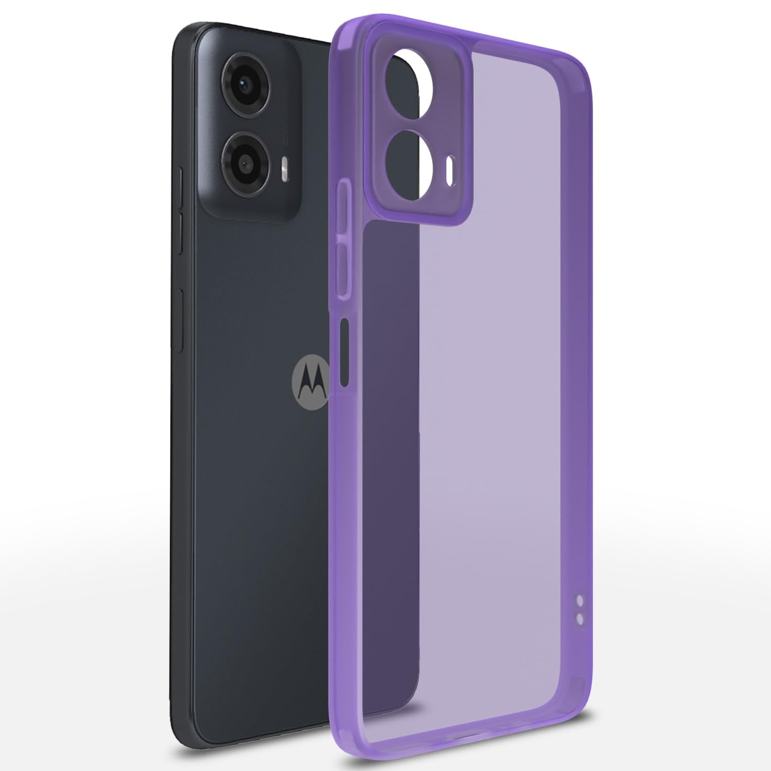 Purple Clear mobile back cover for Moto G34/G45 5G – Pikkme