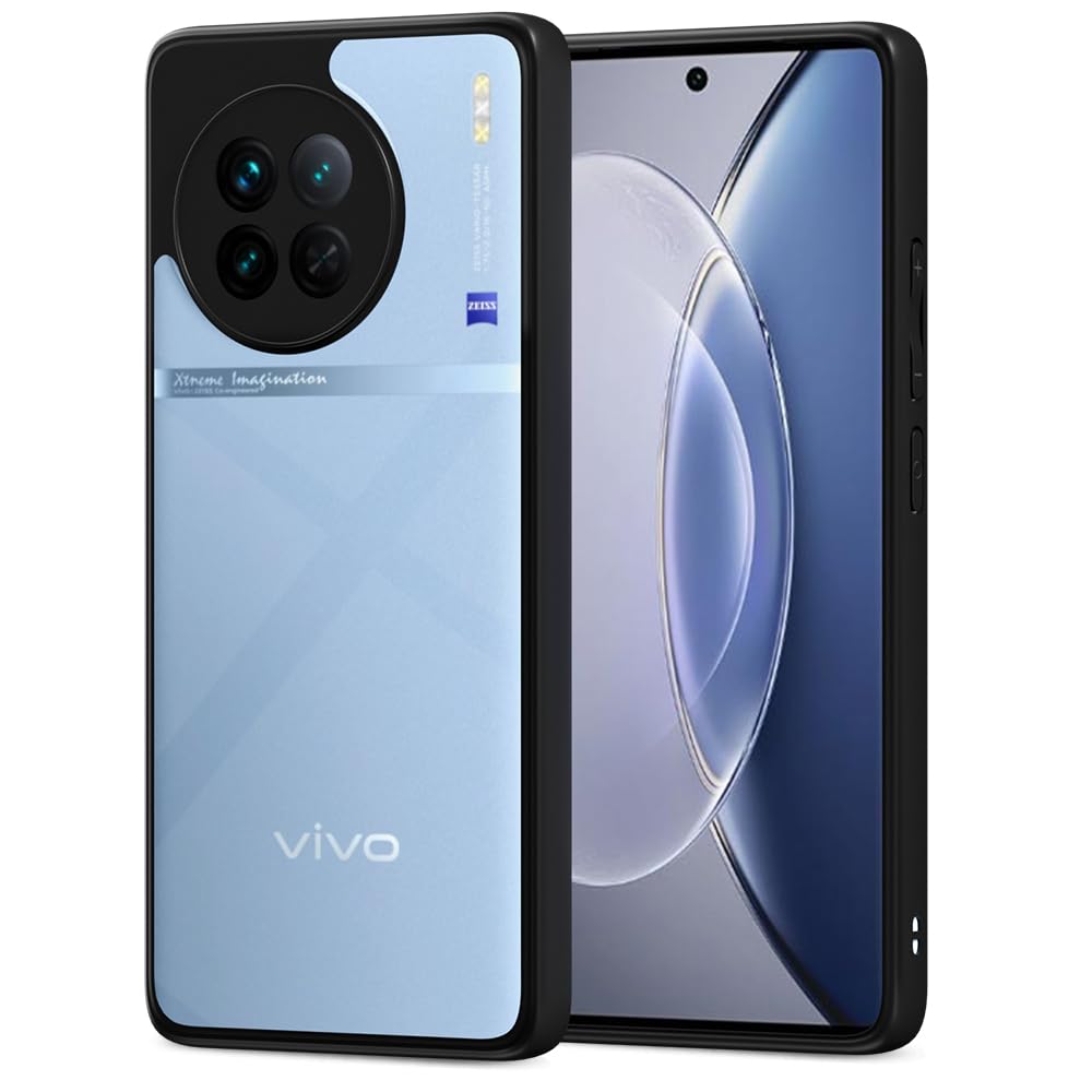 Pikkme Vivo X90 5G Clear black mobile back cover