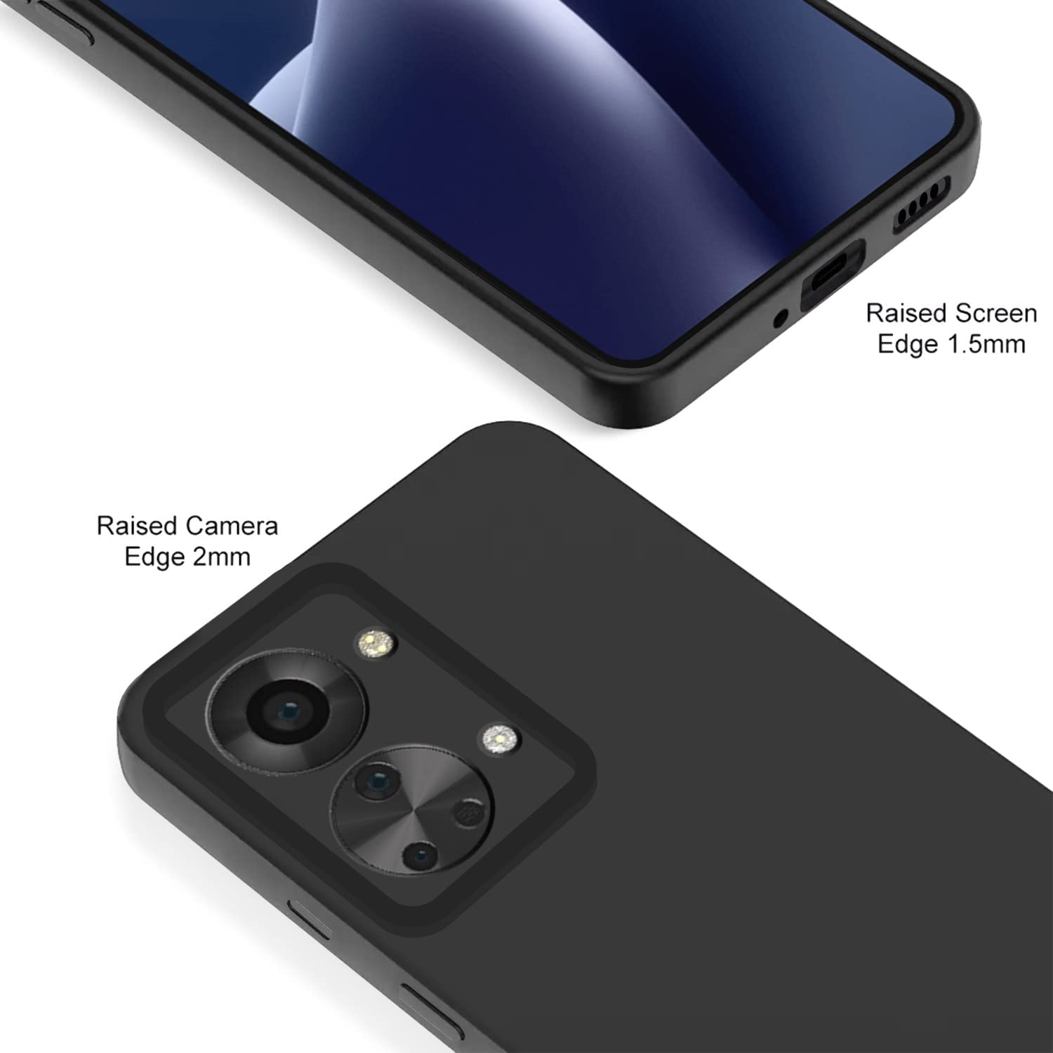 OnePlus Nord 2T 5G Matte mobile cover in black by Pikkme – photo 4