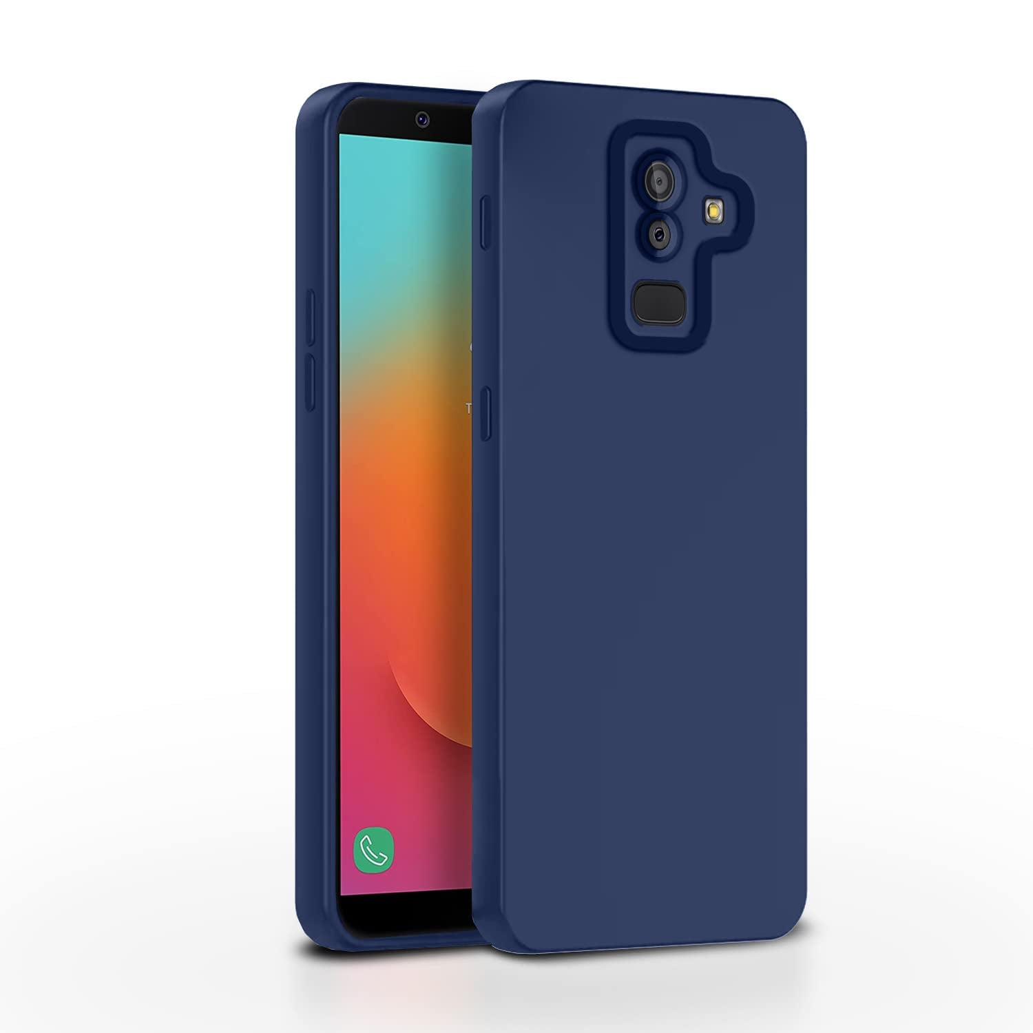 Samsung Galaxy J8 Liquid Silicone Back Cover - Blue