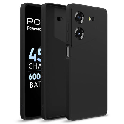 Pikkme Tecno Pova 5/Pova 5 Pro 5G Liquid Silicone black phone cover