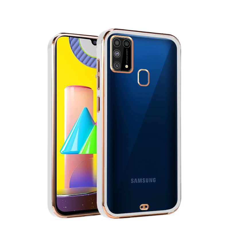 Pikkme Samsung M31/M31 Prime/F41 white mobile back cover