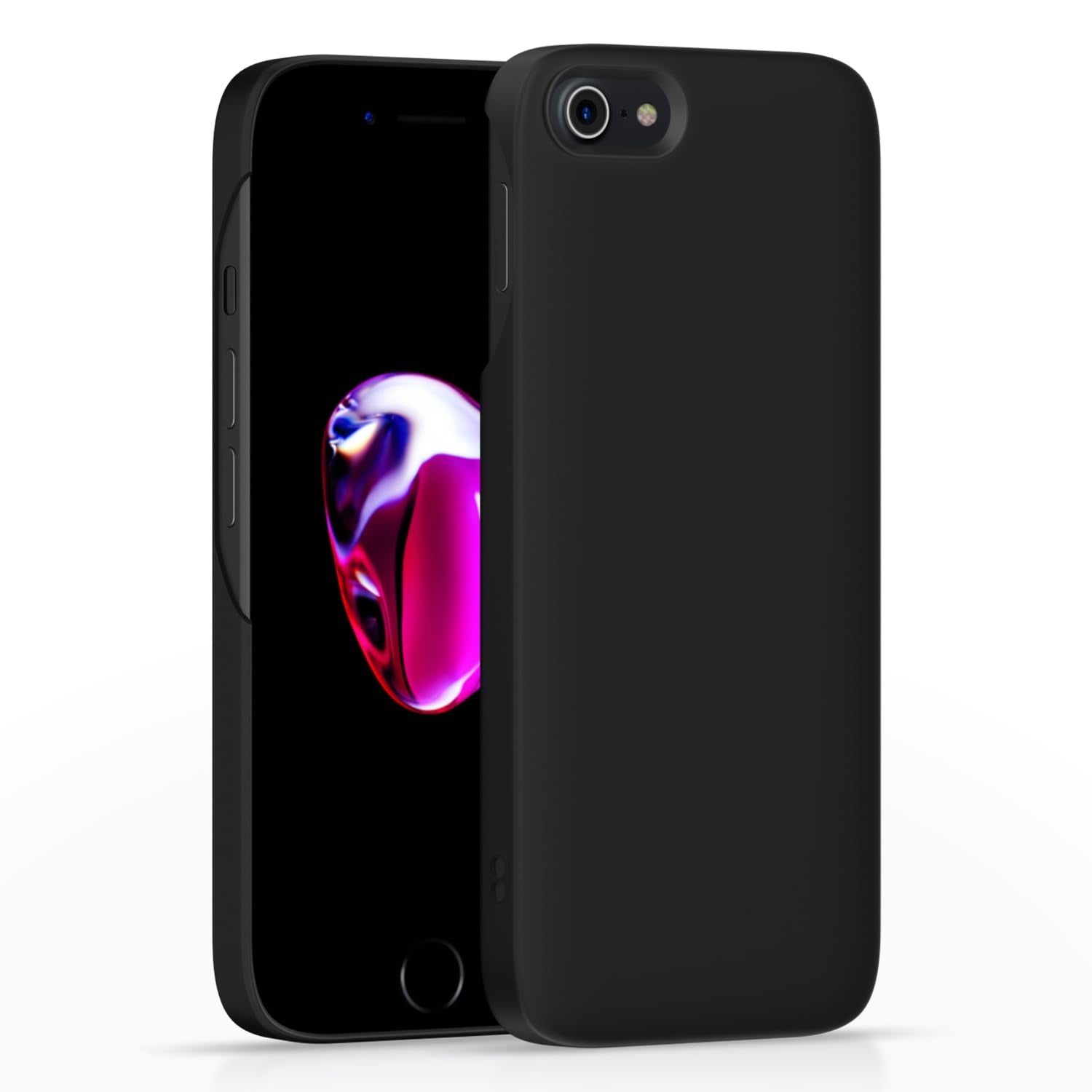 iPhone 7/8 / SE 2020 SideCut Soft Matte Silicone Back Cover-Black