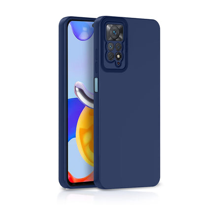 Redmi Note 11 Pro/Note 11 Pro Plus 5G Liquid Silicone back cover in blue by Pikkme