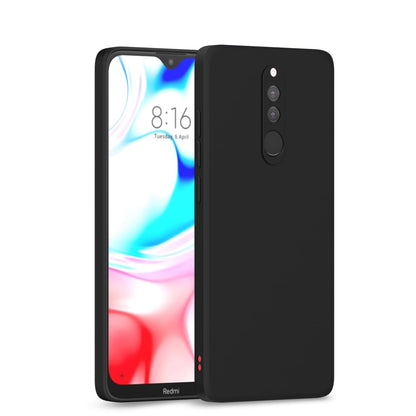 Pikkme Redmi 8 / Redmi 8A Dual Soft Matte Silicone Shockproof Case (Black)