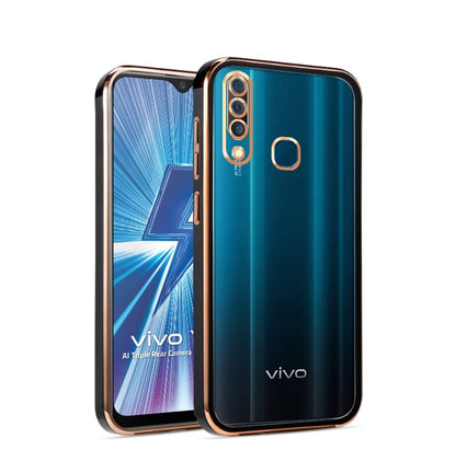 Pikkme black back cover for Vivo Y12/Y15/Y17/U10