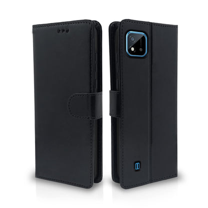 Pikkme Realme C20 Vintage Flip Cover | Black
