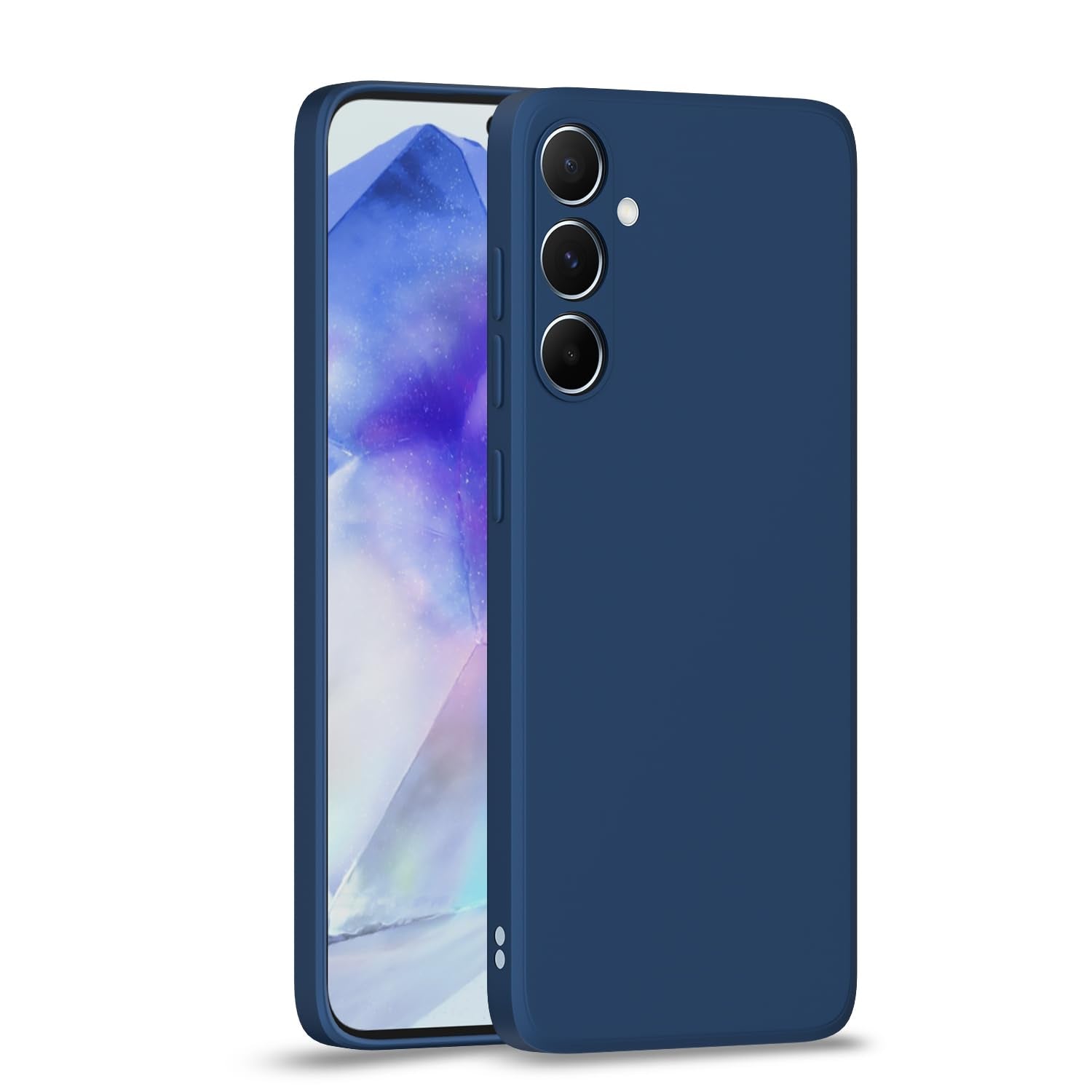 Pikkme blue Matte mobile back cover for Samsung A55 5G